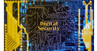 Technical designed image with Digital Security